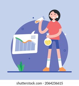An illustrative vector of science research, editable design 