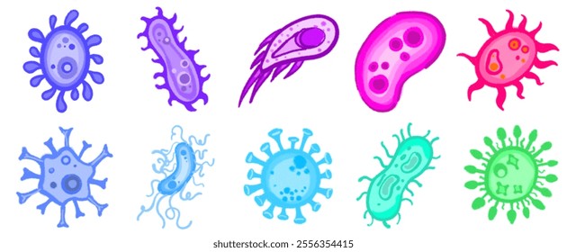 Illustrative Virus Elements: Hand-Drawn Representations for Medical, Pharmaceutical, and Educational Applications
