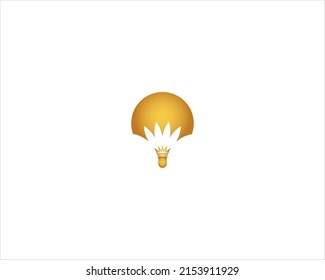 illustraton vector graphic of Gradient badminton parachute  logo template Vector