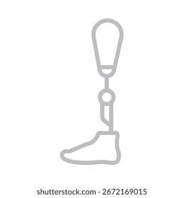 Illustration, Vektorgrafik der Beinprothese Symbol