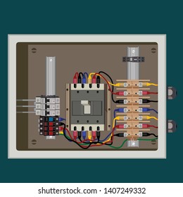 Illustrator of AC Distribution Box 