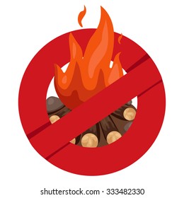 Illustrator of anti bonfire safety