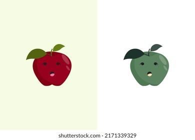 Illustrator Apple Cartoon Vector and Funny Cartoon