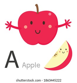 Illustrator of a apple fruit cute