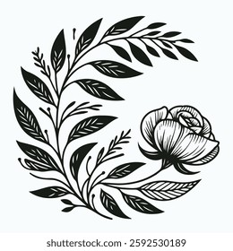 Illustrator Artwork rose sketch, roses flower, set of flowers vector, illustration outline of a flower, 
black and white line art, lineart used for cards, invitations, banners, posters, logo, print