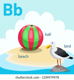 Illustrator of a-z set for b Isolated