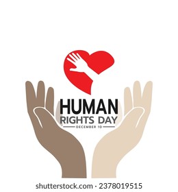 Illustrator for background. Human Rights Day. Stock Vector -10 December. Vector template of Human Rights Day for banner, card, poster.