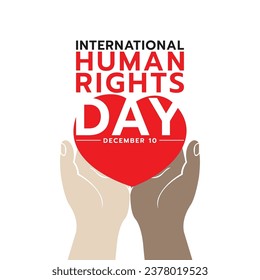 Illustrator for background. Human Rights Day. Stock Vector -10 December. Vector template of Human Rights Day for banner, card, poster.