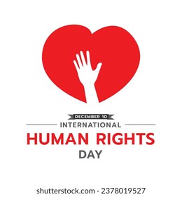 Ilustrador para el fondo. Día de los Derechos Humanos. Vector de stock -10 de diciembre. Plantilla vectorial del Día de los Derechos Humanos para pancarta, tarjeta, afiche.