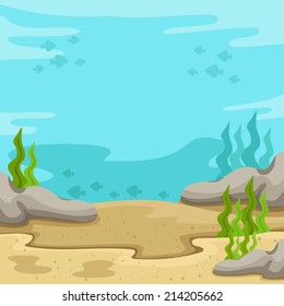 Illustrator of  background underwater on the sea