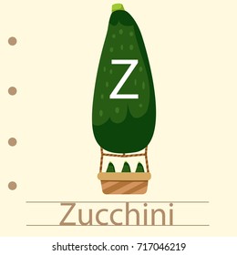 Illustrator of balloon z zucchini