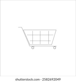 Illustrator basket icon, suitable as a symbol, website, mobile, template, flat, outline icon