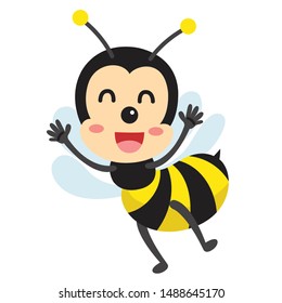 Illustrator of bee cute animal