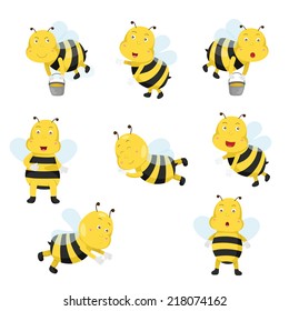 Illustrator of bees funny cartoon