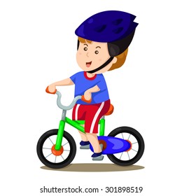 Illustrator of boy and bike two