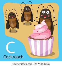 Illustrator of C is cockroach for Bug