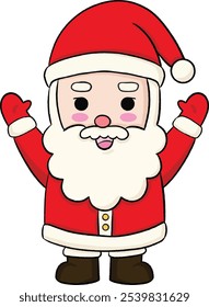 illustrator character  vector Santa claus be happy  