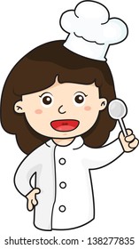 Illustrator Chef girl