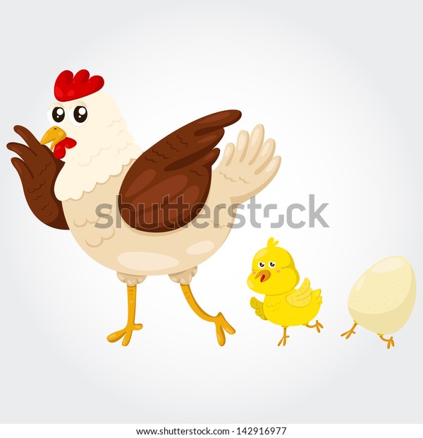 Illustrator Chicken Cycle Stock Vector Royalty Free