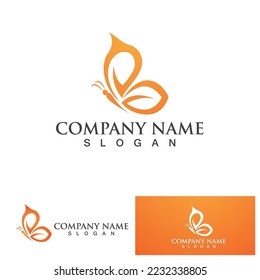 Vector de clipart ilustrador del logotipo de mariposa elegante