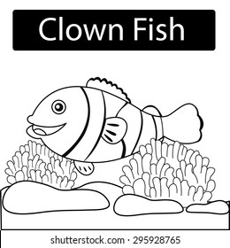 Illustrator of clown fish with paint