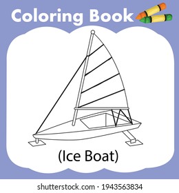 Illustrator of coloring book Ice Boat