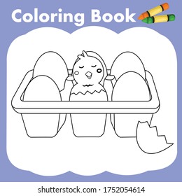 Ilustrador del libro de colorear para el niño dos