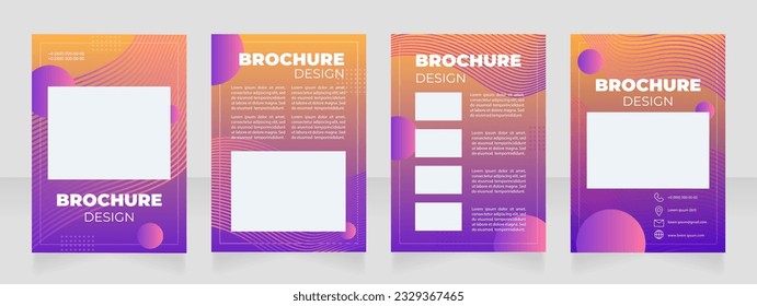 Illustrator course blank brochure layout design. Painting classes. Vertical poster template set with empty copy space for text. Premade corporate reports collection. Editable flyer paper pages