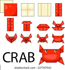 Illustrator of Crab origami