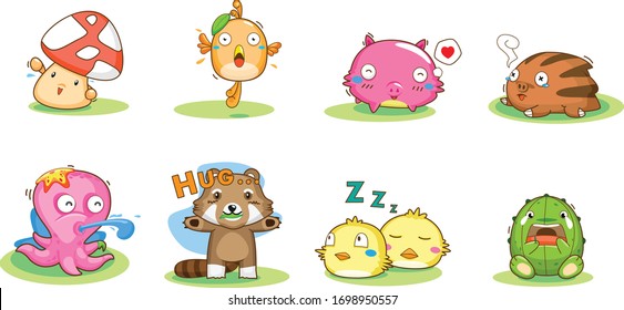 the illustrator cute animals group