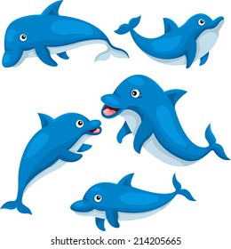 Illustrator of cute dolphin