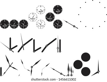 illustrator design of Clock Dial set