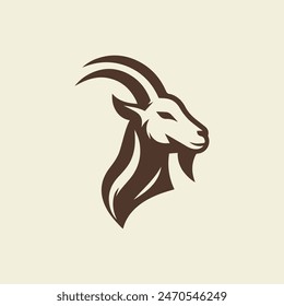 Illustrator design Creative Goat logo design goat icon modern company logo, Goat logo icon vector design