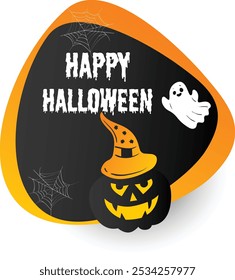 Illustrator design Halloween sticker template one