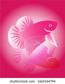 Diseño ilustrador de betas rosas