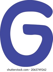 Illustrator design vector font G in english