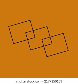 Illustrator design vector of simple square for logo, brand, icon, etc.