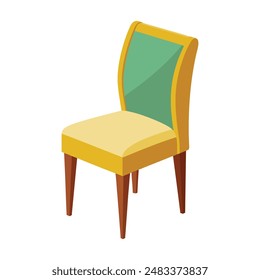 illustrator of dining chair with leg