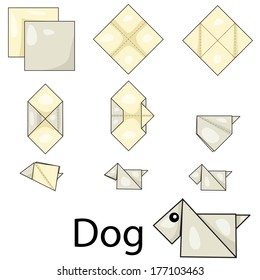Illustrator of Dog origami