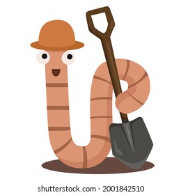 Illustrator of earthworm tiller animal