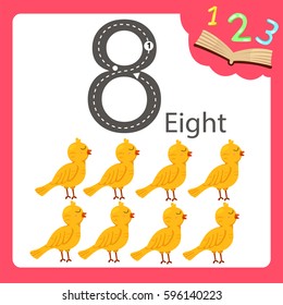 Illustrator of eight number animal
