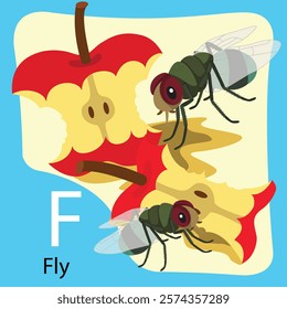 Illustrator of F is fly for Bug