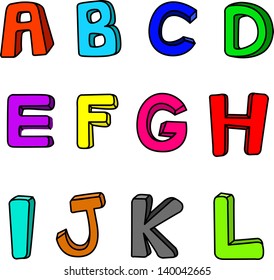 Illustrator font A to L