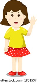Illustrator of girl to cute