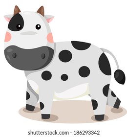 Illustrator of goat cow vector