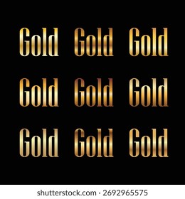 Illustrator Gold gradients Vektorgrafik-Sammlung