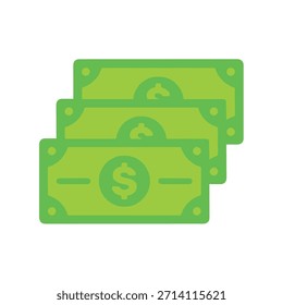Ilustrador Gráficos dinero en dólares aislado