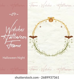 illustrator Halloween Frame in Autumn