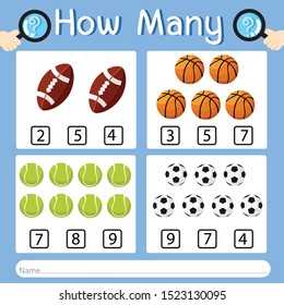 Illustrator of How many education game