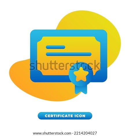 Illustrator icon of Sertificate, perfect for website and mobile icon